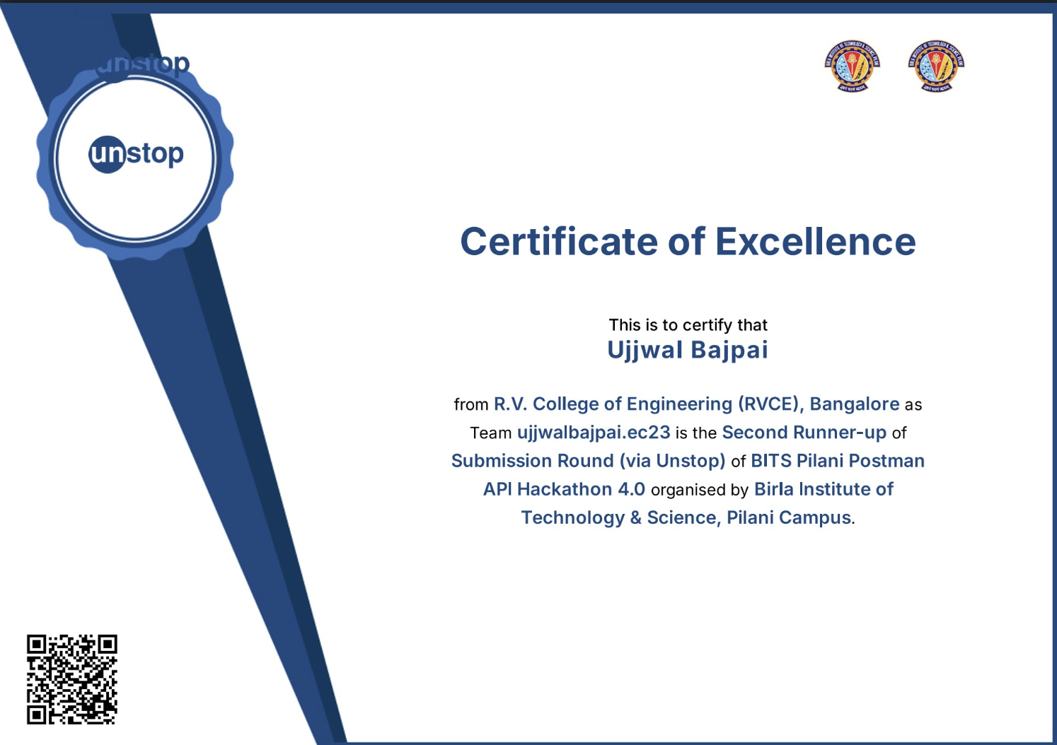 BITS Pilani Certificate